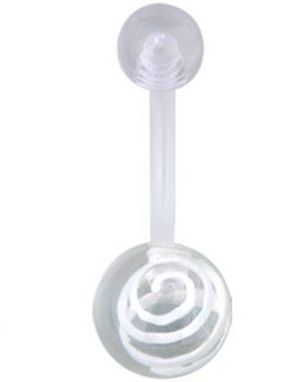 Hypnotize The World Hvit Navlepiercing