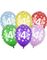 Flerfargede Tallballonger 1-80 - 30 cm