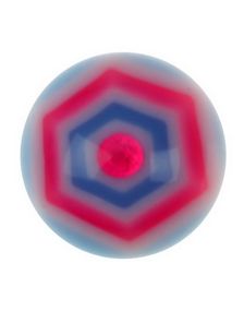 Hexagonal Blue - 6 mm Akrylkuletil 1,6 mm stang