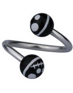 Eyebrow Piercing with Jack Skellington Head - Svart/Hvit - 1.2 x 10 mm