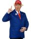 Donald Trump Sett med Kostymejakke, Caps, Slips og Pin