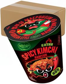1787184000_18 stk Extra Spicy Kimchi Ramyun - Extra Sterk Kimchismak - BIBIGO - Hel Eske 784 gram (Korea)