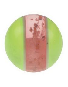 Glittrende Rosa og Gul - 5 mm Akrylkule til 1,6 mm stang