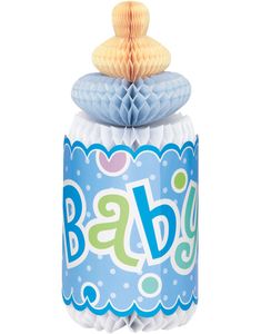 Blå Baby Honeycomb Tåteflaske 30 cm