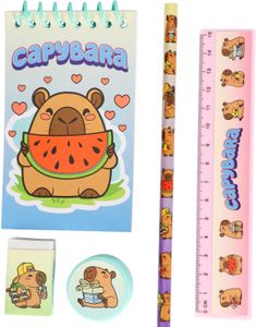 Skrivesett - Capybara (5 Deler)