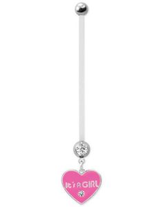 It's A Girl - Rosa Navlepiercing For Gravide