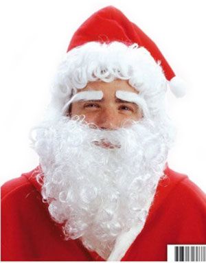 Julenisse Parykk m/Lue & Øyenbryn