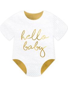 20 stk Romper/Body Formede Servietter 32,5x31 cm