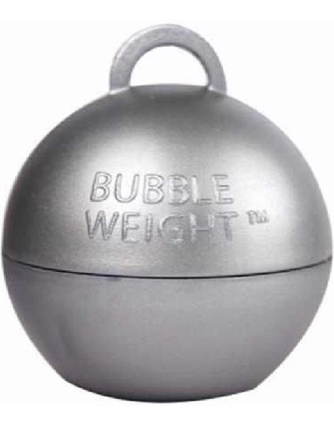 Bubble Weight - Sølvfarget Ballongvekt med Festering