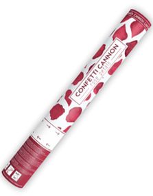 Røde Roseblader - Konfettikanon 40 cm