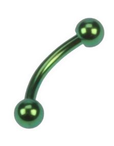 Banan Grønn - 1,2 x 8 mm Øyenbrynspiercing