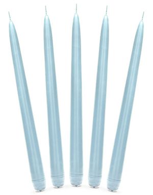 10 stk Lys Blå Kronelys 24 cm