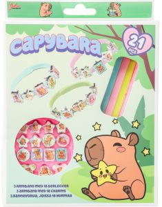 Capybara - Lag Ditt Eget Armbånd (21 Deler)