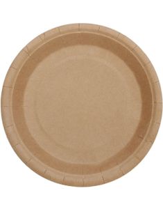 10 stk Miljøvennlige Kompostbare Kraft Papptallerkener 22 cm