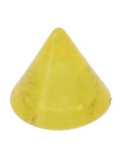 Stripe Spike Gul/Hvit - 4 mm Akrylkule til 1,2 mm stang