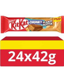 24 stk KitKat Chunky Peanut Butter Sjokolade - Hel Eske 1 kg