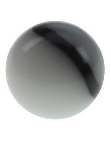 Marble Ball White - 3 mm Akrylkule til 1,2 mm stang
