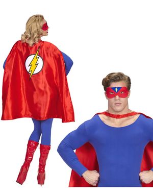 B-VARE! Rød Superheltkappe Uten Øyemaske