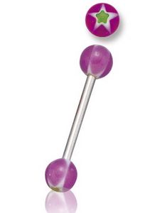 Purple With Star - Tungepiercing