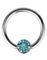BCR Piercing with Sprakling Turquoise Stone