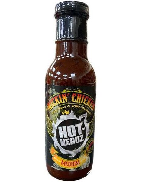 DATOVARE - Kickin' Chicken Medium Hot Wing Sauce - Mediumsterk Chipotle Kylling-Vingesaus/ BBQ Marinade 410 gram (Costa Rica)