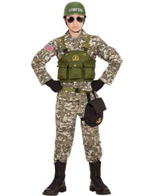 B-VARE! US Navy Seals - Kostyme til Barn med Hjelm - Strl 11-13 ÅR