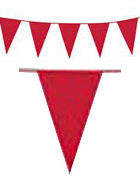 10 Meter Banner med Røde Vimpel Flagg