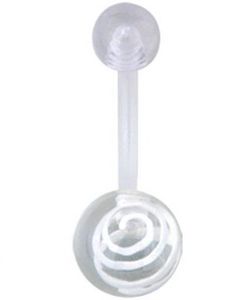 Hypnotize The World Hvit Navlepiercing
