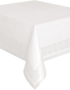 Hvit Papirduk med Plastbelagt Underside 274x137 cm