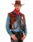 Brun Cowboyvest med Sheriffstjerne
