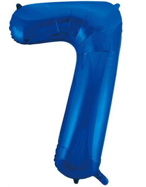 Tallet 7 - Royal Blå JUMBO Folieballong 86 cm