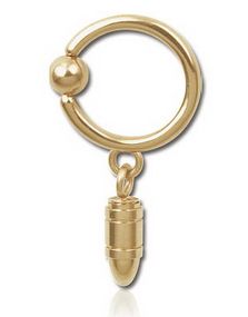 Hengende Patron Bronze - 1.6 x 12 mm BCR Piercing