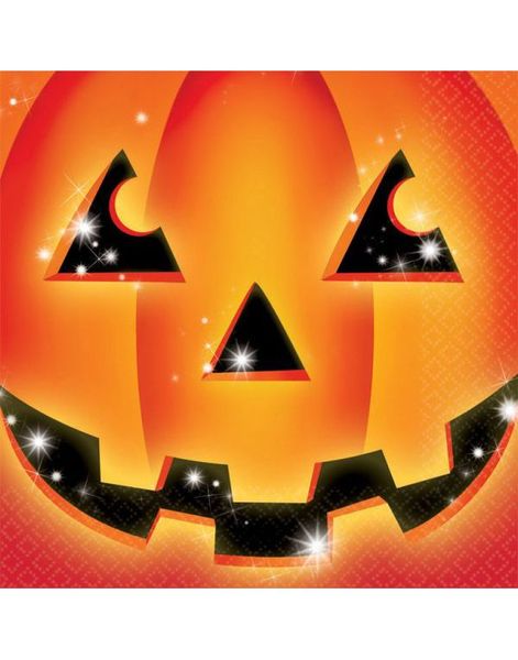 20 stk Halloween Gresskar Servietter 33x33 cm 
