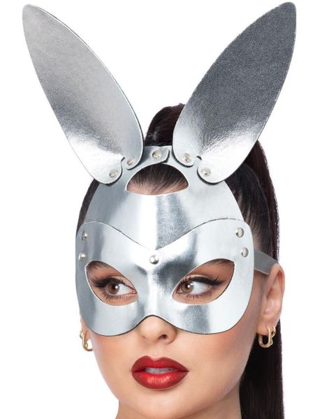 Sexy Sølvfarget Bunnymaske med Nagler