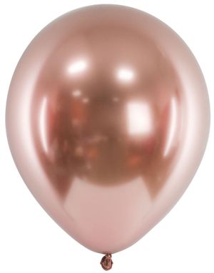 10 stk 30 cm - Metalliske Glossy Rosa Ballonger