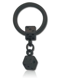 Svart PVD BCR Piercing med Terninger