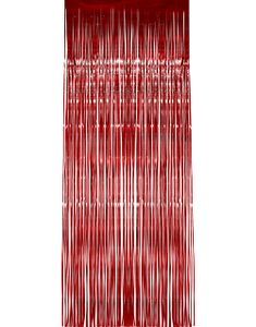 Rød Shimmer Dørforheng 244x91 cm