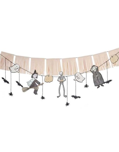 1,5 Meter Girlander med Spooky Karakterer - Boo! Party