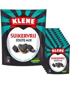 8 stk Klene Sukkerfrie Salt Lakris Mix - Hel Eske 1,4 kg