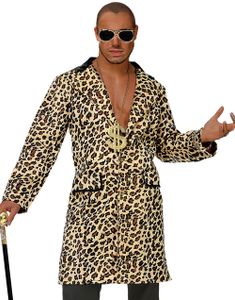 Leopardmønstret Pimp Kostymejakke til Mann