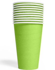 10 stk Limegrønne Pappkrus 350 ml