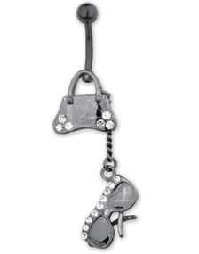 Shopping Girl Navlepiercing - Svart