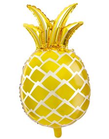 Gullfarget Ananas-Formet Folieballong 48x67 cm