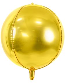 Gullfarget Metallisk Orbz / Ballongboble 40 cm