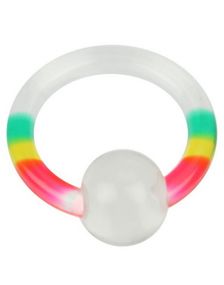 Akryl Jamaica Color Ball Closure Ring Piercing