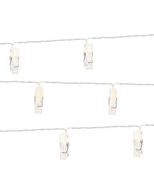 Lyslenke med 10 LED Klyper 140 cm
