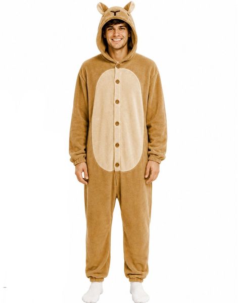 Kigurumi Flodsvin/Capybara Kostyme til Mann - Onesize Large