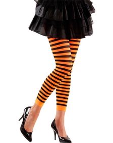 Stripete Svart og Orange Tights