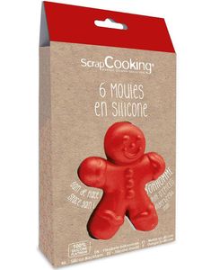 ScrapCooking - 6 stk Pepperkakemenn Silikonform
