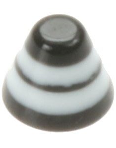 DualRing Spike Hvit - 3 mm Akrylkule til 1,2 mm stang
